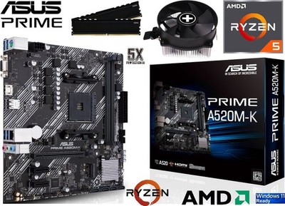 PC Aufrüstkit AMD Ryzen 5 4500 bis 32GB DDR4 mit TPM 2.0 ASUS Prime A520M