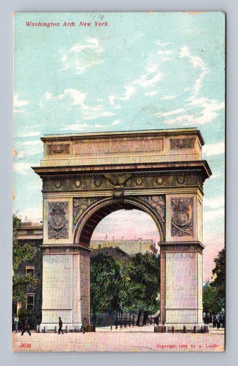 Groton Antique New York Postcard NEW YORK CITY Washington Arch 1908
