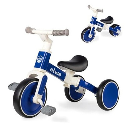 4in1 Tricycle for Toddlers 1-3, Toddler Balance Bike for to Diamond  Blue