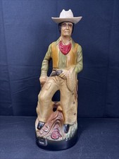 Jim Beam American Cowboy Kentucky Whisky Ceramic Decanter Empty 37cm Man cave