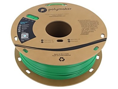 PB01005 Filament: PET-G 1,75mm grün 230-240°C 1kg Temp.Tisch: 70-80°C POLYMAKER