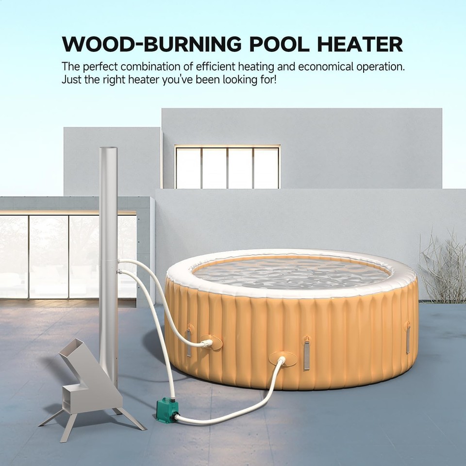 Outdoor Wood Burning Heater for Hot Tub, Portable Wood Fired Hot Tub ...