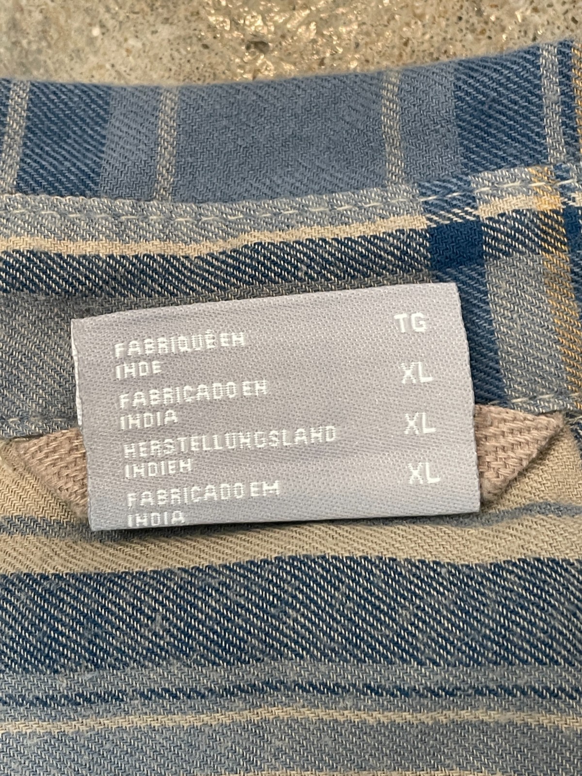 Columbia Plaid Button Down Shirt Men XL Blue Beige Cotton Long Sleeve Casual thumbnail 10