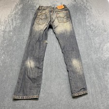 Levi's 505 Jeans Boys 12 Blue Denim Cotton All Day Comfort Travel Straight Leg
