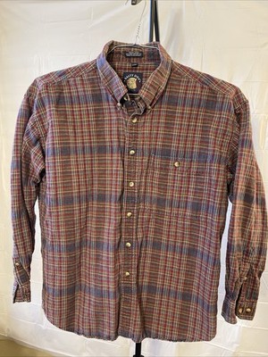 Vtg Salty Dog Gant Men Size 17 (34-35) Plaid Shirt Button Up Long Sleeve