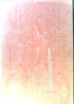 Multivariate Statistical Methods in Behavioral Research; Bock, R. Darrell: