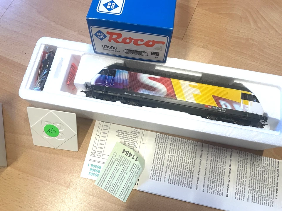 ROCO HO Gleichstrom 460 056-5 SF SBB nr. 63506 in OVP unbespieltes Sammlermodel