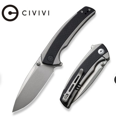 Civivi Teraxe NitroV Steel Bead Blast-Black G10 Handle Folding Knife - C20036-3