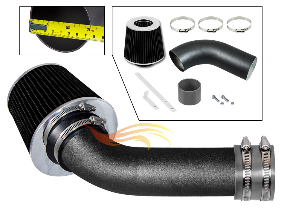 Xyz Rw Grigio Sport RAM Aria Aspirazione Kit + Filtro Per 03-04 Saturn Ion 2.2