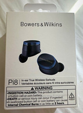Bowers Wilkins Pi8 True Wireless Bluetooth In-Ear Earbuds, Blue Pair