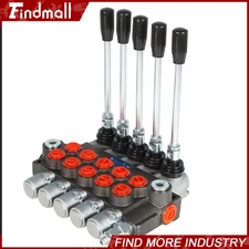 5 Spool 13 GPM 3600 PSI Hydraulic Control Valve Double Acting SAE Ports New