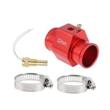 12V/24V Universal Water Temp Sensor Kit, 1/8"NPT 1.26" Red Adapter 190'F 32mm
