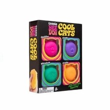 NeeDoh Teenie Cool Cats 4-Pack Schylling Squishy Kittens Fidget Stress Toy NIB