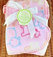 Circo Pink Fleece Baby Blanket Animals Giraffe Elephant Hippo Lightweight NEW