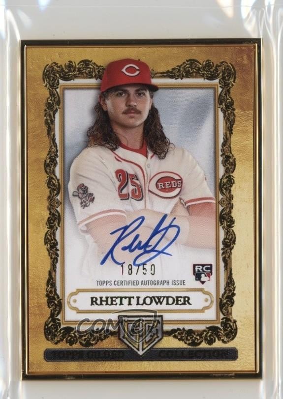 2025 Gilded Collection Gallery of Gold 18/50 Rhett Lowder Rookie Auto RC v9t