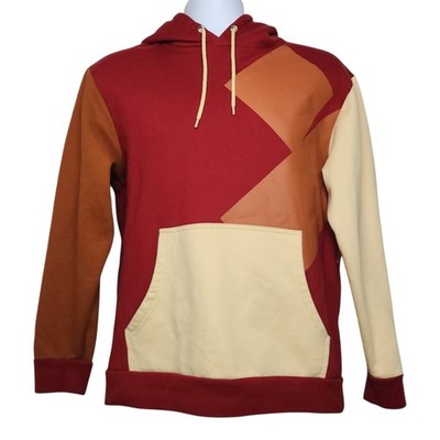 Sam & Colby Fanjoy Hoodie Medium Red Tan Brown Colorblock XPLR Streetwear Merch