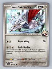 Steven's Skarmory 142/182 Common SV10: Destined Rivals NM - LP Pokemon TCG