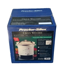 Proctor Silex Crock Watcher 4 Qt Slow Cooker/Glass Lid 33450 VTG NEW SEALED