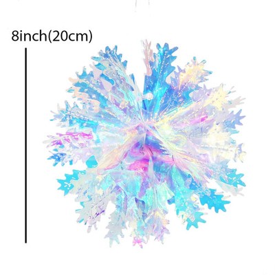 Regenbogen Waben Schneeflocke Weihnachtsbaum Stern Vorhang Dekoration