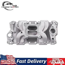 Aluminum Dual Plane Air Gap Intake Manifold For Sbc Chevy 305 327 350 383 400