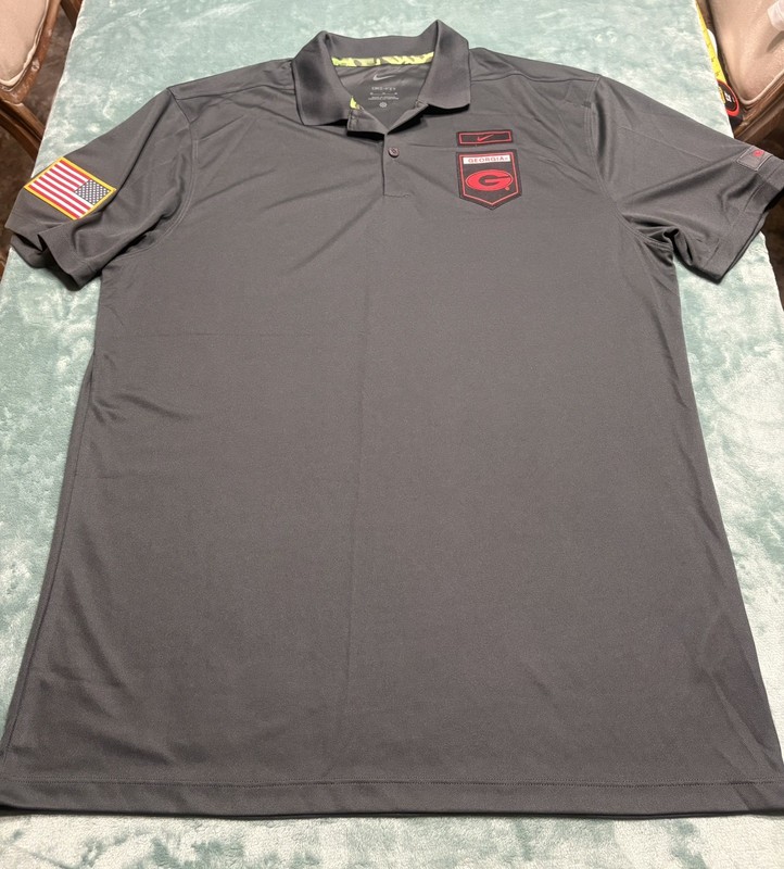 Men's Nike Dri Fit Polo Shirt Sz M Football UGA Georgia Bulldogs Dawgs College 