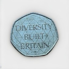 Diversity Built Britain 50p fifty pence Coin 2020 Circulated