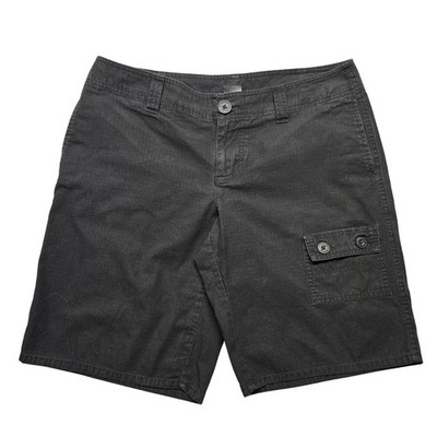 North Face Shorts Womens 10 Long Black Casual Cargo Outdoor Ripstop Pockets