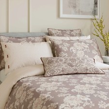 Image of Bedeck of Belfast Kassi Cotton Percale Super King Duvet Cover Set Blush Pink