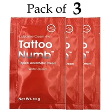 3x10g TattooNumb® Skin Numbing Cream Pain Relief Topical Anesthetic Made in USA