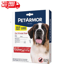 Dog Flea And Tick Treatment Control Medicine 6 Month For XL Dogs 89 - 132 Lbs