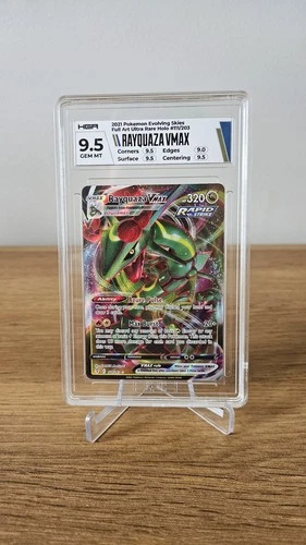 HGA 9.5 GEM MT Rayquaza VMAX 111/203 Evolving Skies Ultra Rare Pokemon Card