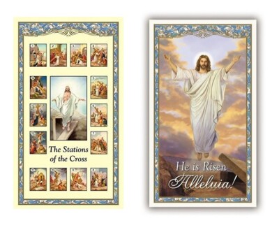 Bulk Pack of 25 Holy Cards for Easter, Non-laminated, 4 1/8'' x 2 3/8''