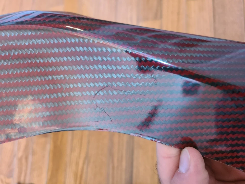 CARENAGENS DE ENTRADA RAMAIR LATERAIS DE TANQUE DE GASOLINA VERMELHO FIBRA DE CARBONO 08-09 SUZUKI GSXR 600 750 - Imagem 4 de 4