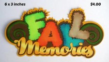 FALL MEMORIES TITLE Autumn boy girl scrapbook premade paper piecing Rhonda