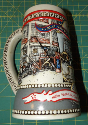 Miller High Life Beer Stein Mug Great American Achievements The Model-T 1908