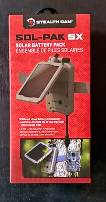Stealth Cam Sol-Pak 5X Solar Battery Pack For Trail Camera New