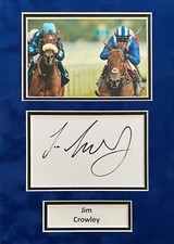 Jim Crowley Hand Signed A4 Mounted Photo Display Horse Racing Autograph