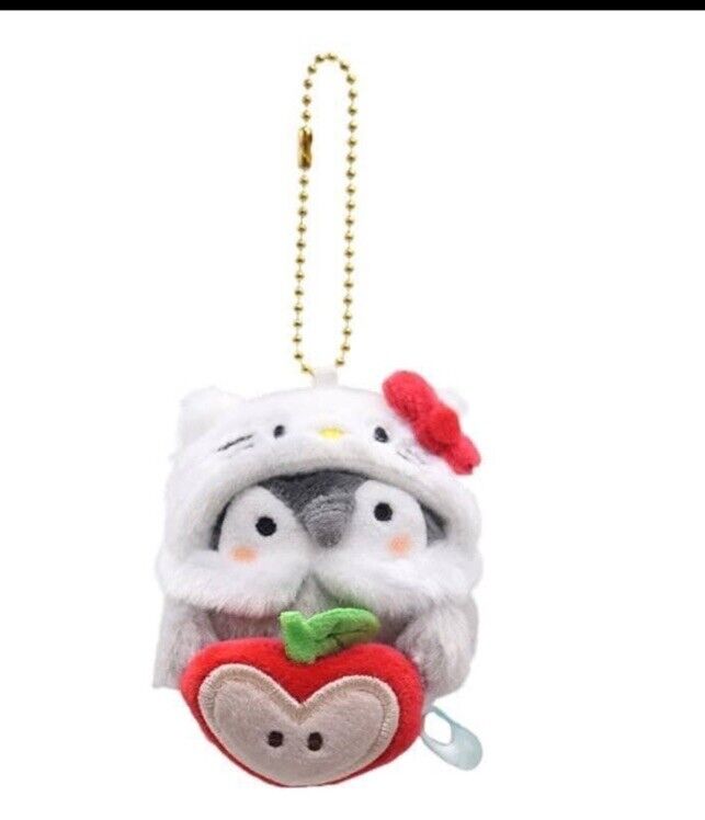 Koupen Chan x Sanrio Hello Kitty  Palm Plush Mascot Key Chain Positive Penguin
