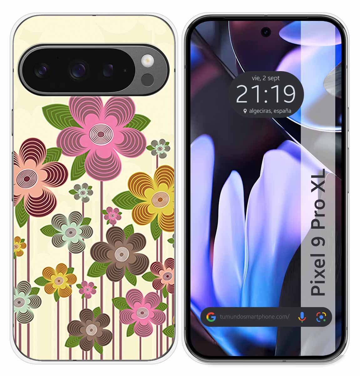 Cover Silicone per Google Pixel 9 Pro XL 5g Disegno Primavera IN Fiore Disegni