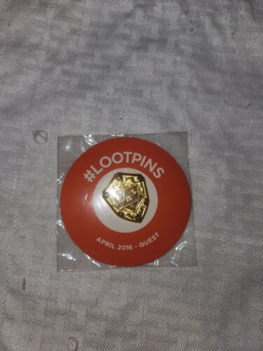 New #Lootpins April 2016 - Quest 20 Sided Die Gold Color Pin Free Shipping - Picture 1 of 3
