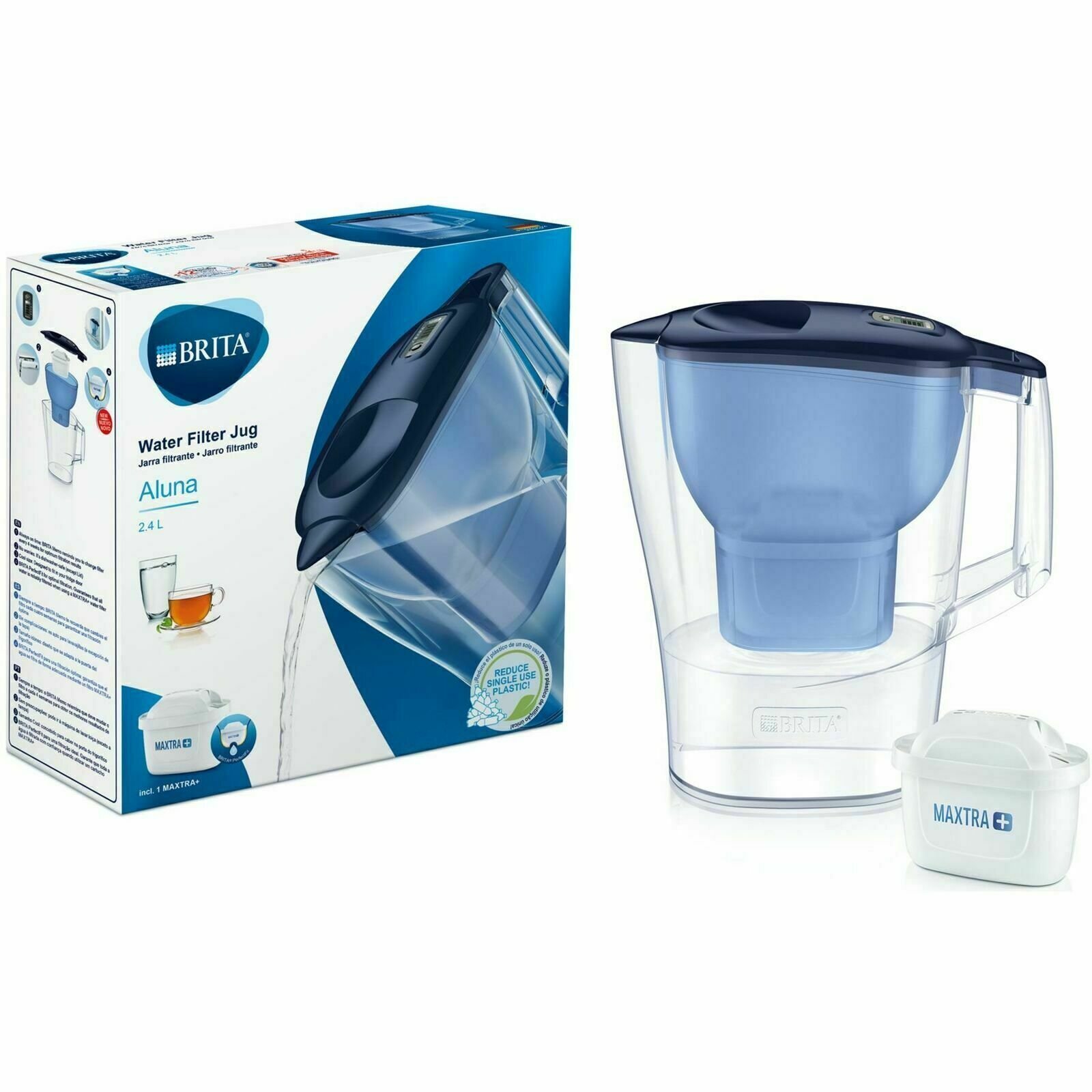 BRITA Aluna Cool MAXTRA+ Plus 2.4L Water Filter Fridge Jug with