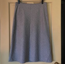 Gap Aline Skirt Recycled Wool Blend Gray Herringbone Pattern