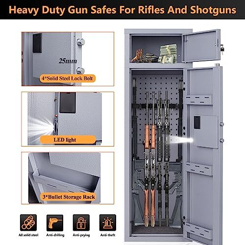 10 12 Rifle Gun Safe Gun Safes for Rifles and Pistols Safe 3 Removable