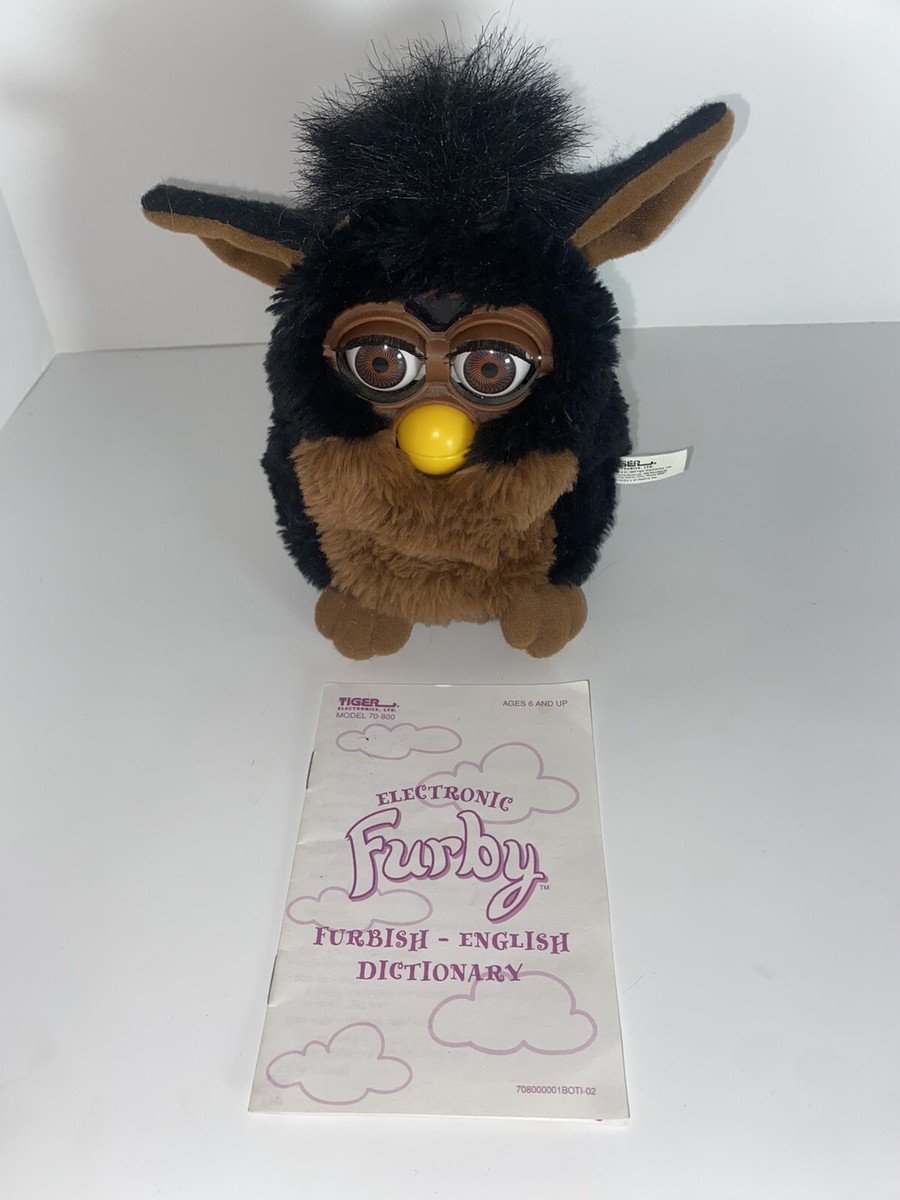 Vintage Gorilla Furby Rare Original 1998 Brown & Black Brown Eyes