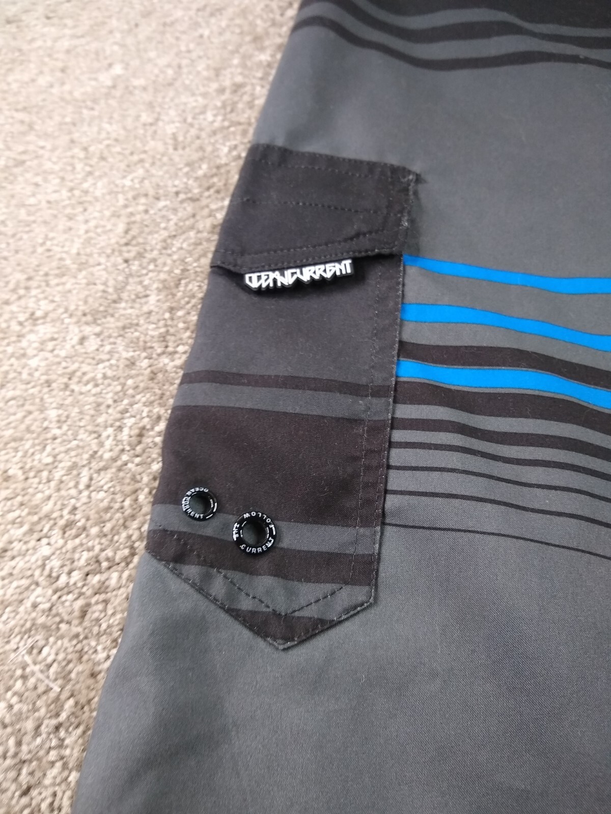 Ocean Current Gray Drawstring Swim Board Shorts f… - image 4