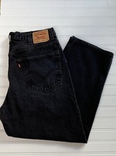Vintage Levi Strauss Co Jeans Mens 550 Relaxed Fit Tapered Leg 40x30 Black Denim