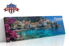 Harbor of Light Amalfi Coast Canvas Print for Home Decor, Wall Decor Art Poster