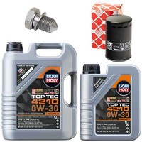 MotoröL Filter Set 4210 0W-30 Liqui Moly 6 Liter + Schraube FüR Audi A4 Avant