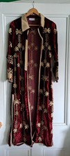 Suki Dark Plum Embroidered Silk Velvet Coat