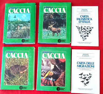 ENCICLOPEDIA ANDARE A CACCIA 4 VOL. CO. GE. D. + Carta Faunistica + Migrazioni